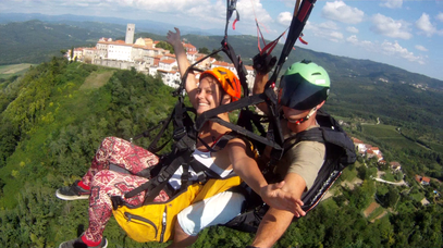 Paragliding tandem Istra, Motovun